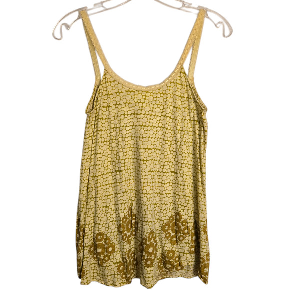 Kimchi & Blue Floral Lace Trim Cami Tank Size S Y2k Fairy Dainty Babydoll Boho - Picture 6 of 13